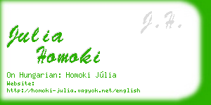 julia homoki business card